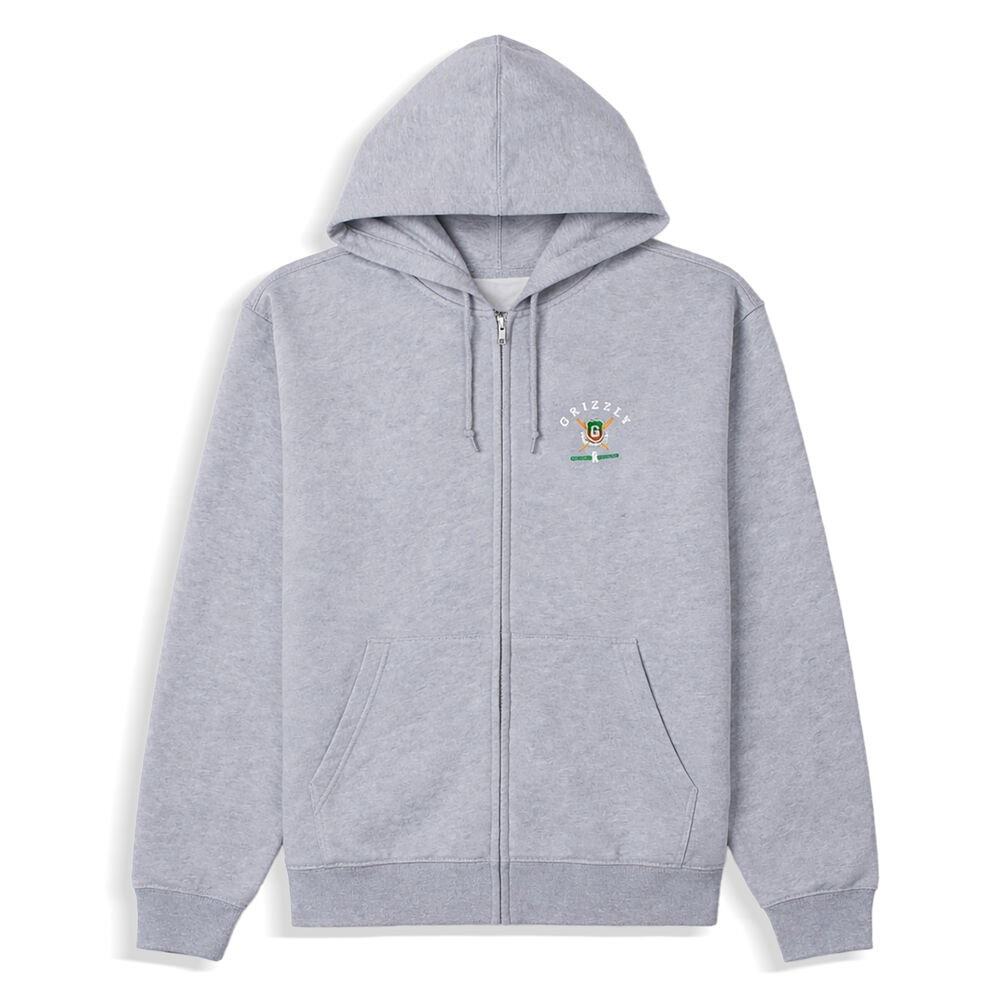 Grizzly Griptape Vintage Patch Jacket Mens Small Gray NWT Skate Streetwear